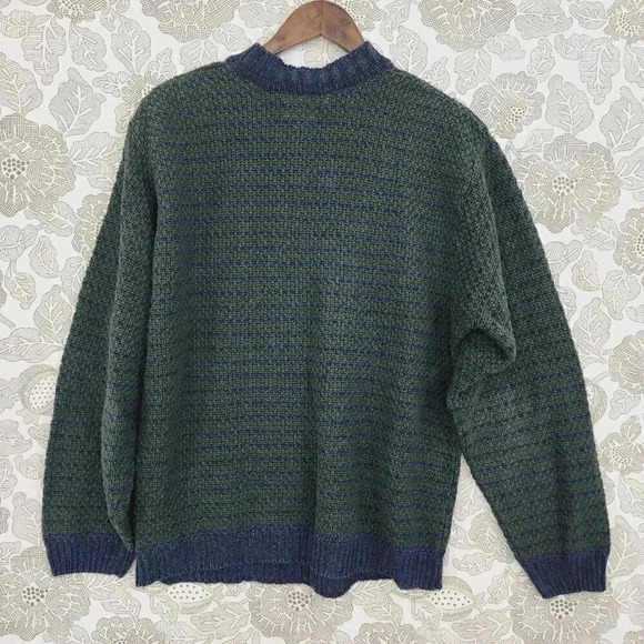 Eddie Bauer Heavy Linen Blend Crewneck Knit Sweater men's L Pullover 3378 - Picture 2 of 6